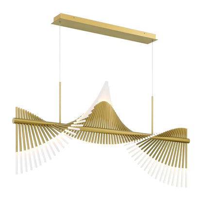Voltik 59" Wide LED Abstract Linear Chandelier