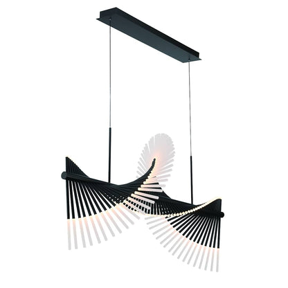 Voltik 59" Wide LED Abstract Linear Chandelier