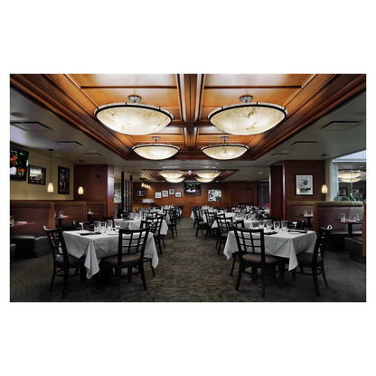 Alabaster Stone / Glass Semi-Flush Ceiling Fixture from the LumenAria Collection