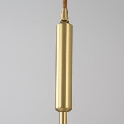 Rounded Square Pendant Light Copper Acrylic Geometrical LED Kitchen Lighting