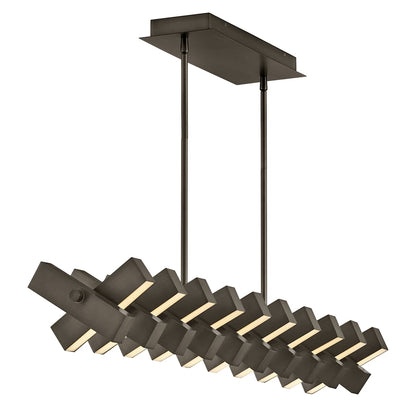 Stitch 42" Wide LED Abstract Chandelier with Articulating LED Panels