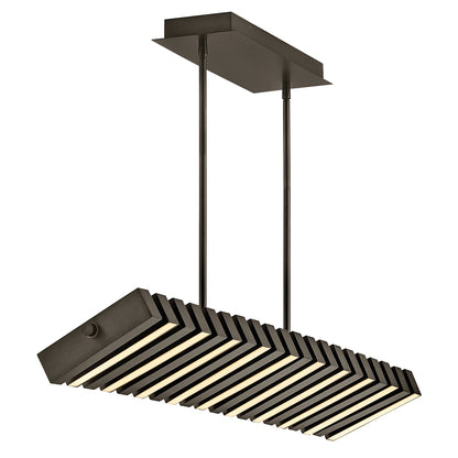 Stitch 42" Wide LED Abstract Chandelier with Articulating LED Panels