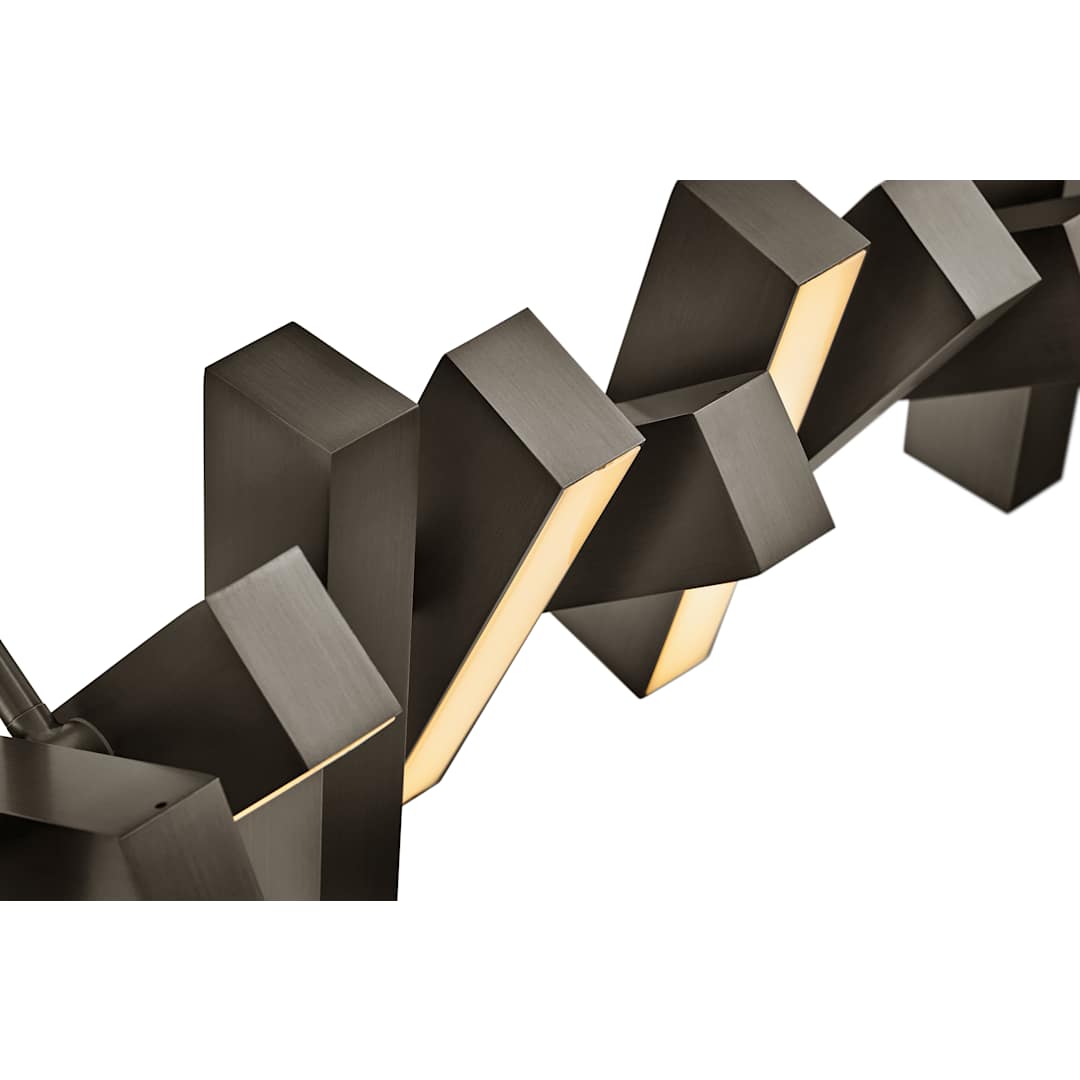 Stitch 42" Wide LED Abstract Chandelier with Articulating LED Panels