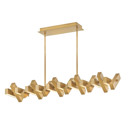 Stitch 42" Wide LED Abstract Chandelier with Articulating LED Panels