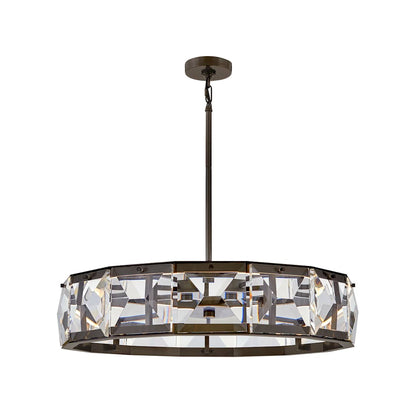 Jolie 30" Wide LED Crystal Drum Chandelier