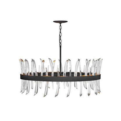 Revel 10 Light 36" Wide Crystal Drum Chandelier