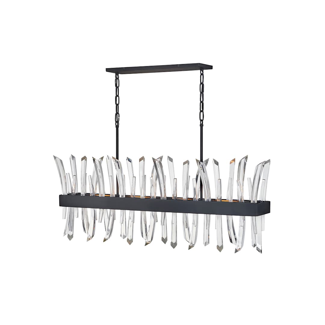 Revel 4 Light 42" Wide Crystal Linear Chandelier