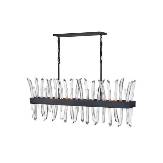 Revel 4 Light 42" Wide Crystal Linear Chandelier
