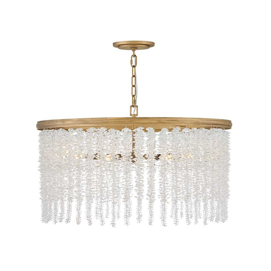 Rubina 6 Light 30" Wide Crystal Waterfall Chandelier