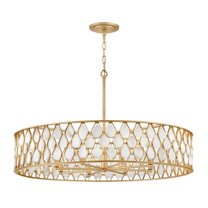 Estie 8 Light 38" Wide Drum Chandelier