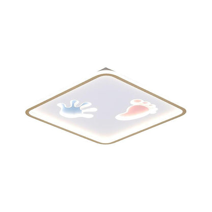 Hand and Foot Print LED Modern Flush Mount Lighting Ceiling Lights Hanging Light