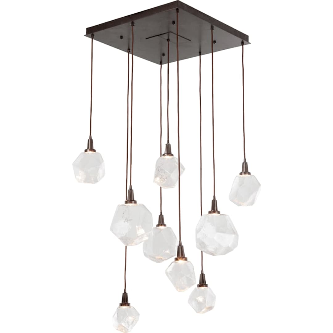 Gem 30" Wide 9 Light Hand Blown Glass LED Pendant