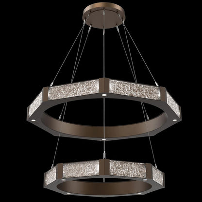 Glacier 40 Light 48" Wide LED Ring Chandelier