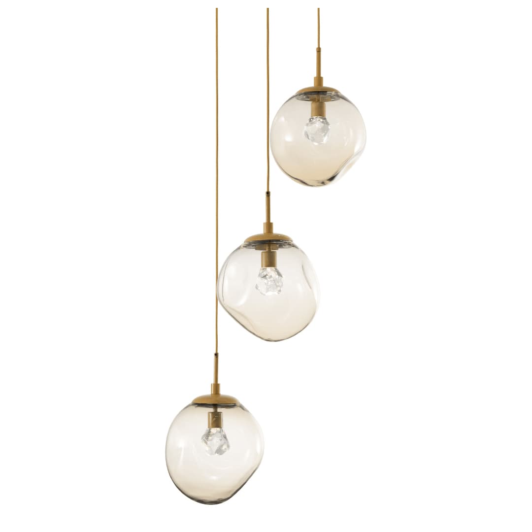 Aster 22" Wide LED Crystal Multi Light Pendant