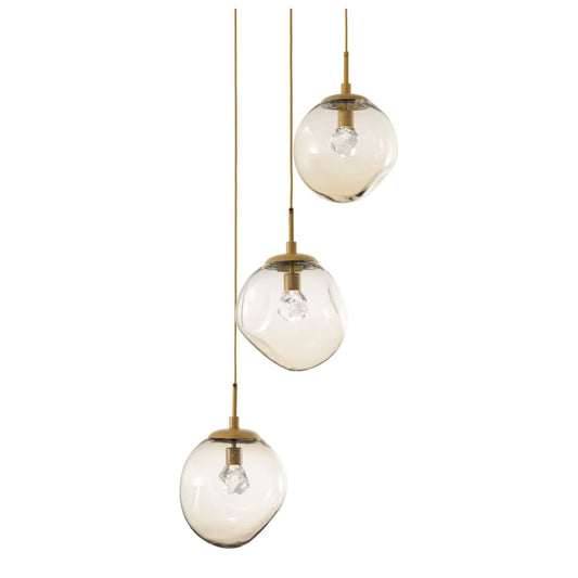 Aster 22" Wide LED Crystal Multi Light Pendant