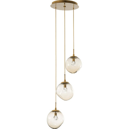 Aster 22" Wide LED Crystal Multi Light Pendant