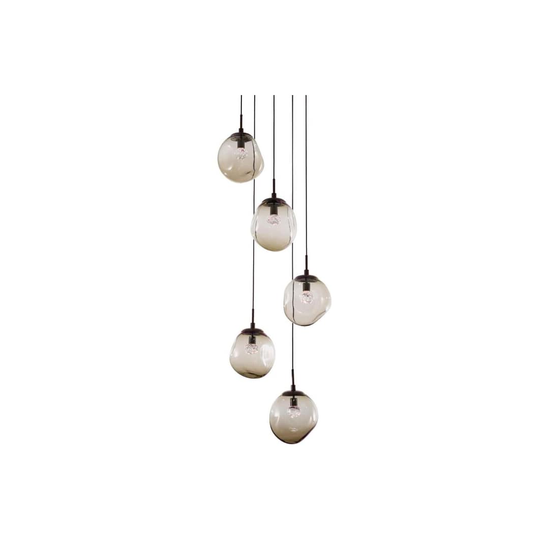 Aster 24" Wide LED Crystal Multi Light Pendant