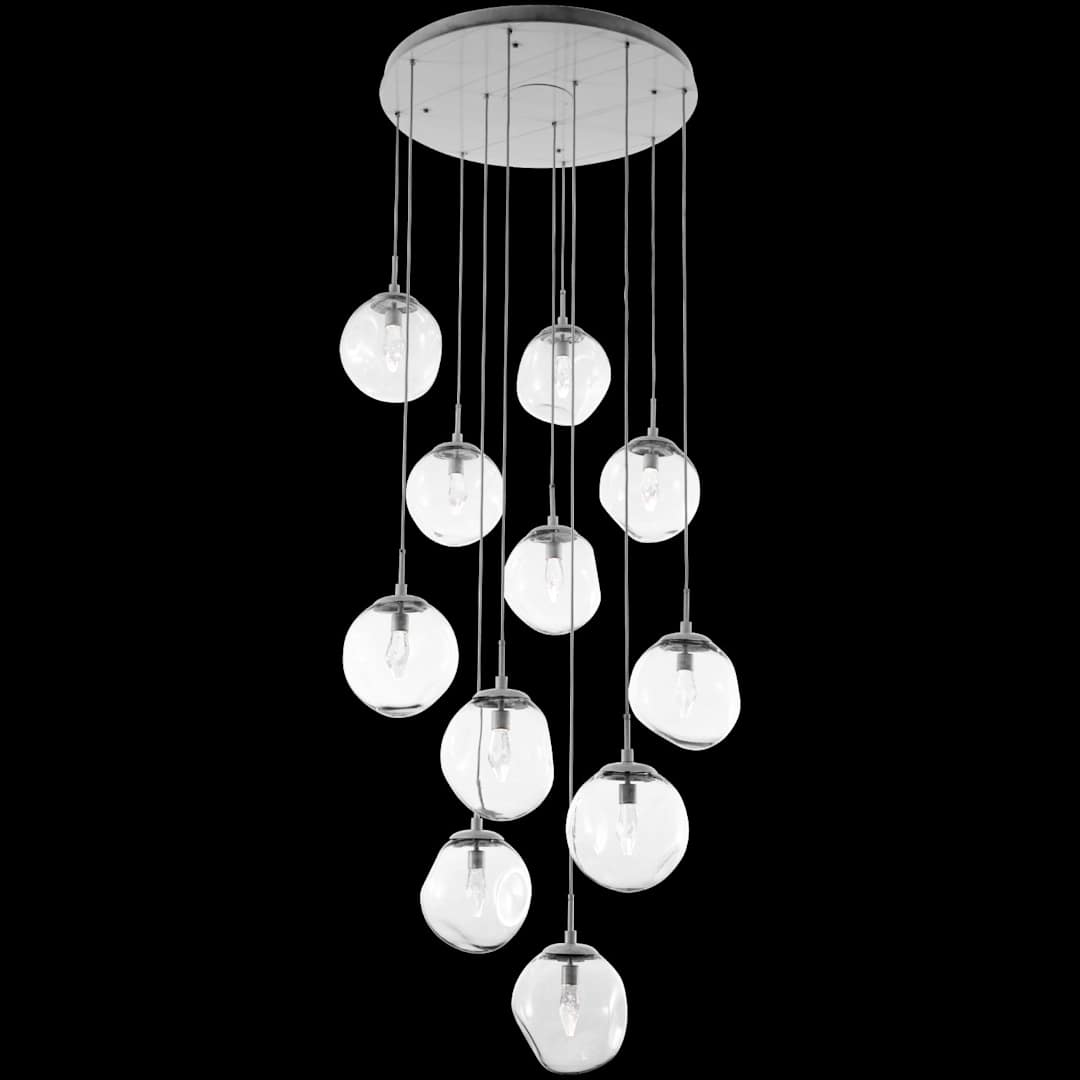 Aster 38" Wide 11 Light LED Crystal Multi Light Pendant