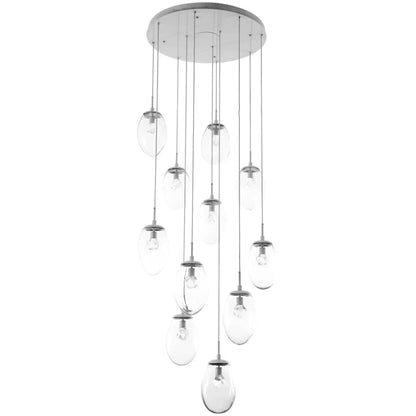 Meteo 36" Wide 11 Light LED Crystal Multi Light Pendant