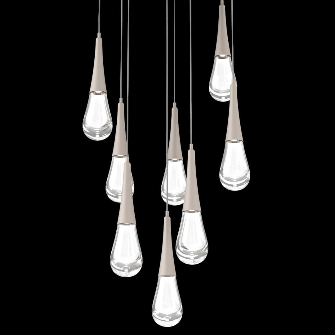 Raindrop 8 Light 27" Wide LED Abstract Multi Light Pendant - 2700K
