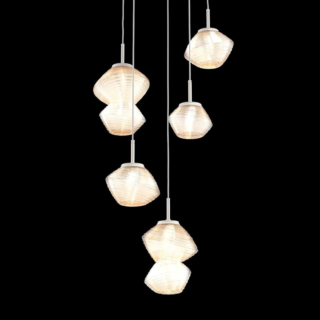 Mesa 5 Light 23" Wide LED Abstract Multi Light Pendant - 3000K