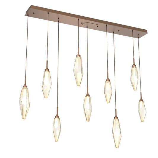Rock Crystal 64" Wide LED Linear Pendant