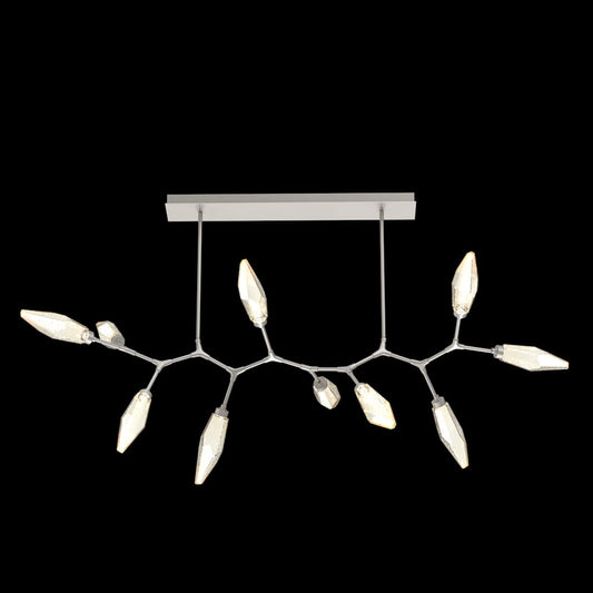 Rock Crystal 10 Light 68" Wide LED Abstract Chandelier - 2700K
