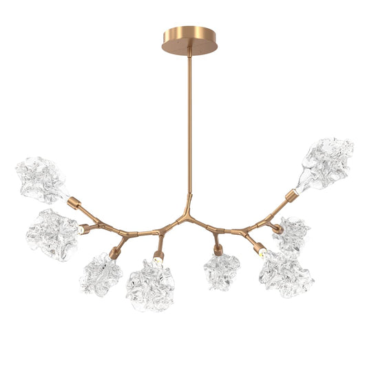 Blossom 49" Wide LED Abstract Chandelier with Clear Blossom Blown Glass Shades