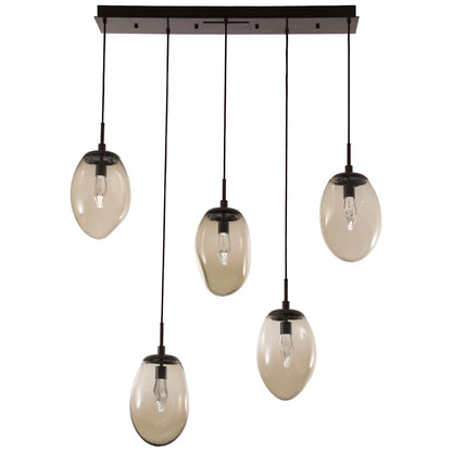 Meteo 42" Wide LED Crystal Linear Pendant