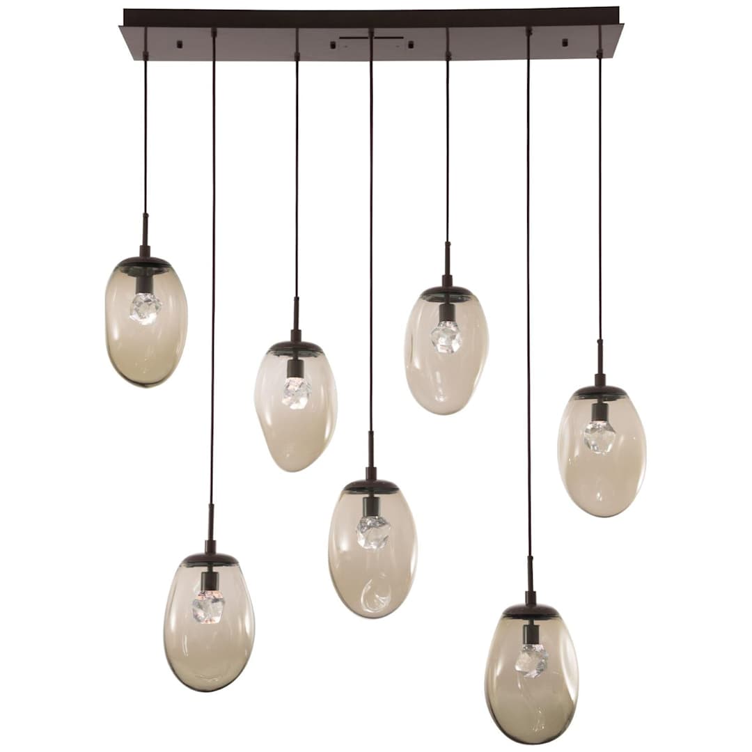 Meteo 48" Wide LED Crystal Linear Pendant