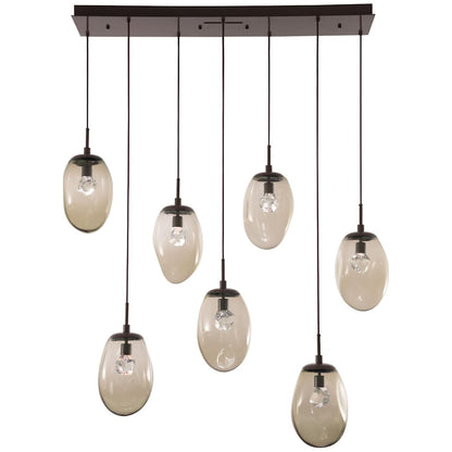 Meteo 48" Wide LED Crystal Linear Pendant