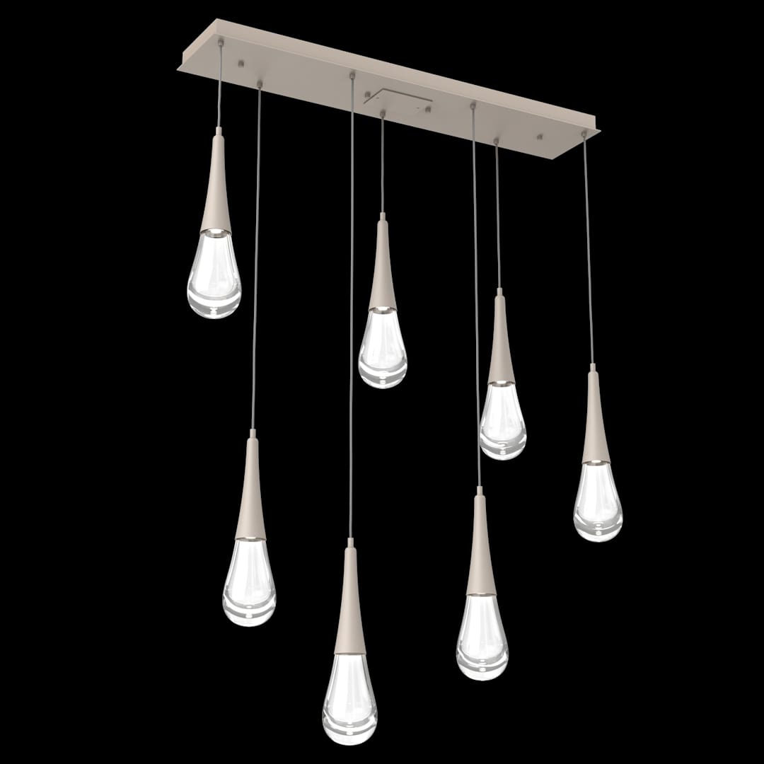 Raindrop 7 Light 43" Wide LED Linear Chandelier - 2700K
