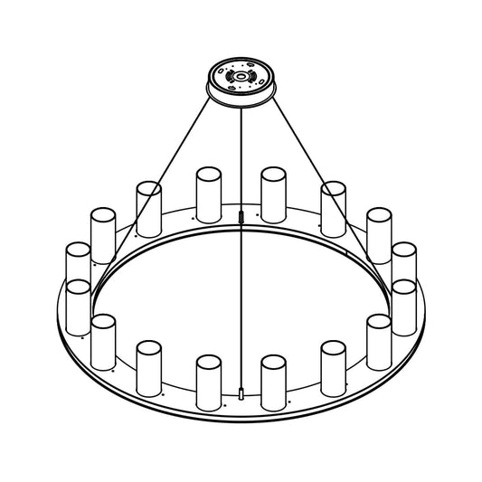 Carlyle 45" Wide Artisan Crafted 20 Light LED Candle Style Chandelier