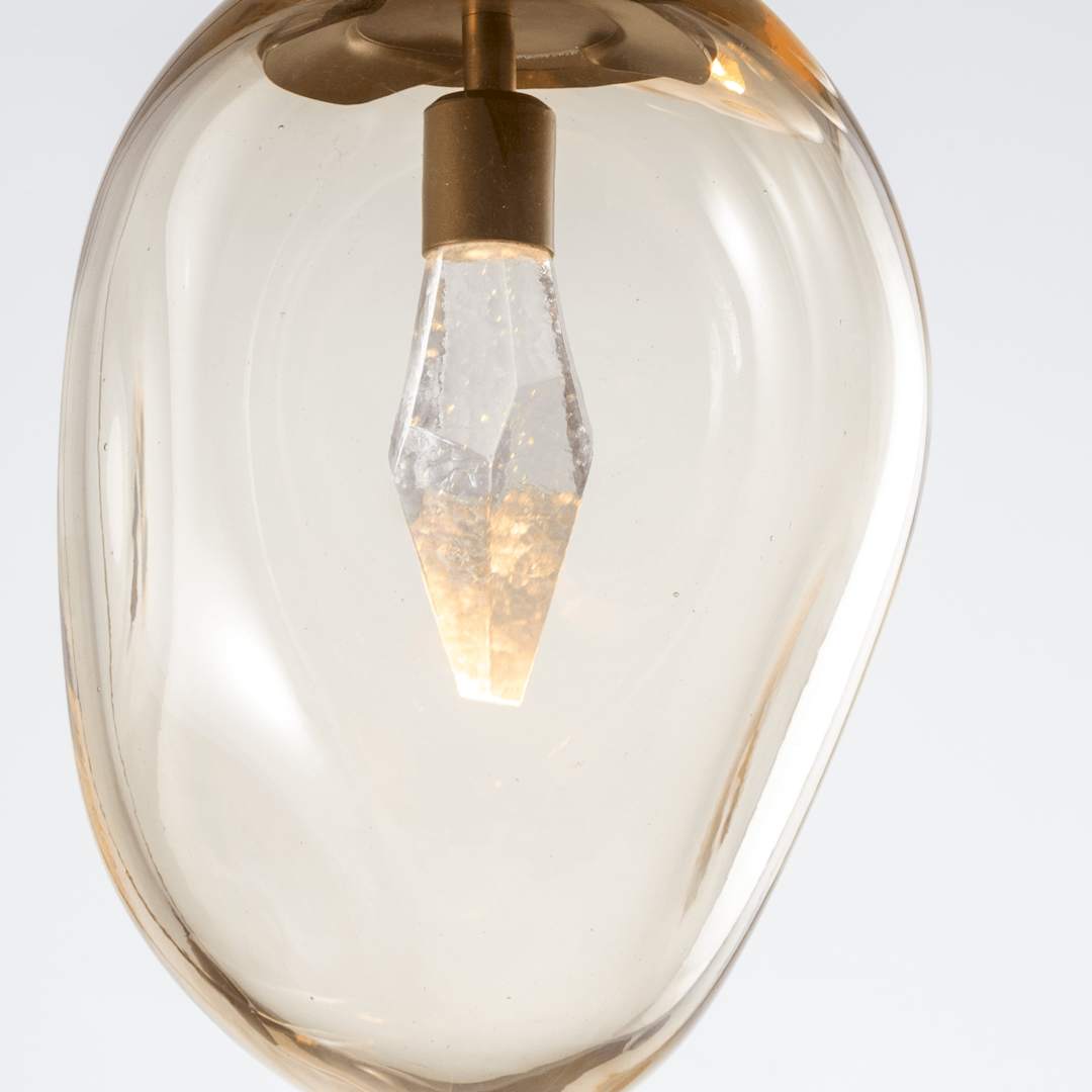Cosmos 22" Wide Artisan Crafted 3 Light Nebula Glass Pendant