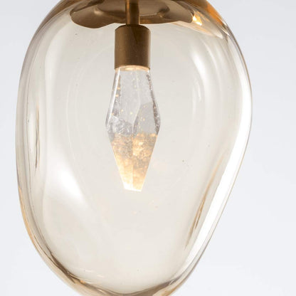 Cosmos 22" Wide Artisan Crafted 3 Light Nebula Glass Pendant