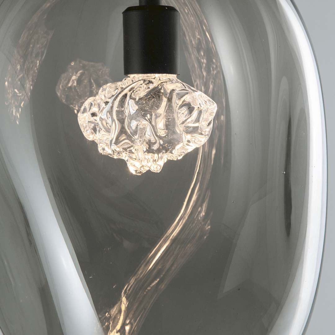 Cosmos 22" Wide Artisan Crafted 3 Light Nebula Glass Pendant