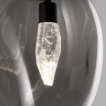 Cosmos 22" Wide Artisan Crafted 3 Light Nebula Glass Pendant