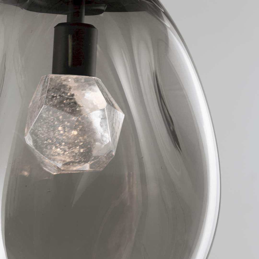 Cosmos 22" Wide Artisan Crafted 3 Light Nebula Glass Pendant