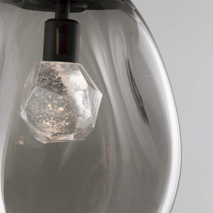 Cosmos 22" Wide Artisan Crafted 3 Light Nebula Glass Pendant