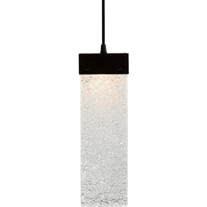 Parallel 19" Wide Artisan Crafted LED 5 Light Pendant with Hand Textured Glass