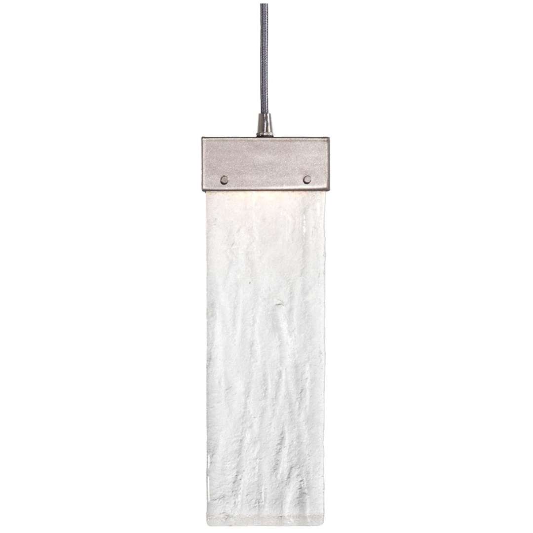 Parallel 45" Wide Artisan Crafted 7 Light LED Linear Pendant with Hand Textured Glass