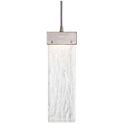 Parallel 48" Wide Artisan Crafted LED Curved Linear Suspension with Hand Textured Glass