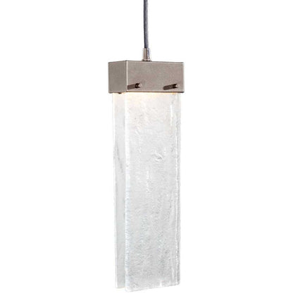 Parallel 48" Wide Artisan Crafted LED Linear Suspension with Hand Textured Glass