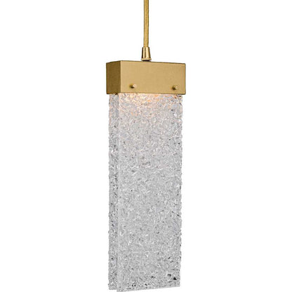 Parallel 19" Wide Artisan Crafted LED 5 Light Pendant with Hand Textured Glass