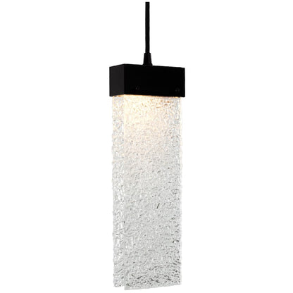 Parallel 24" Wide Artisan Crafted LED 8 Light Pendant with Hand Textured Glass