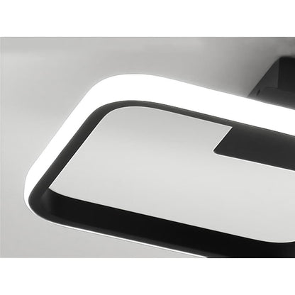 2 Square Flush Mount Ceiling Light for Living Room Acrylic LED Baby Kids Lights