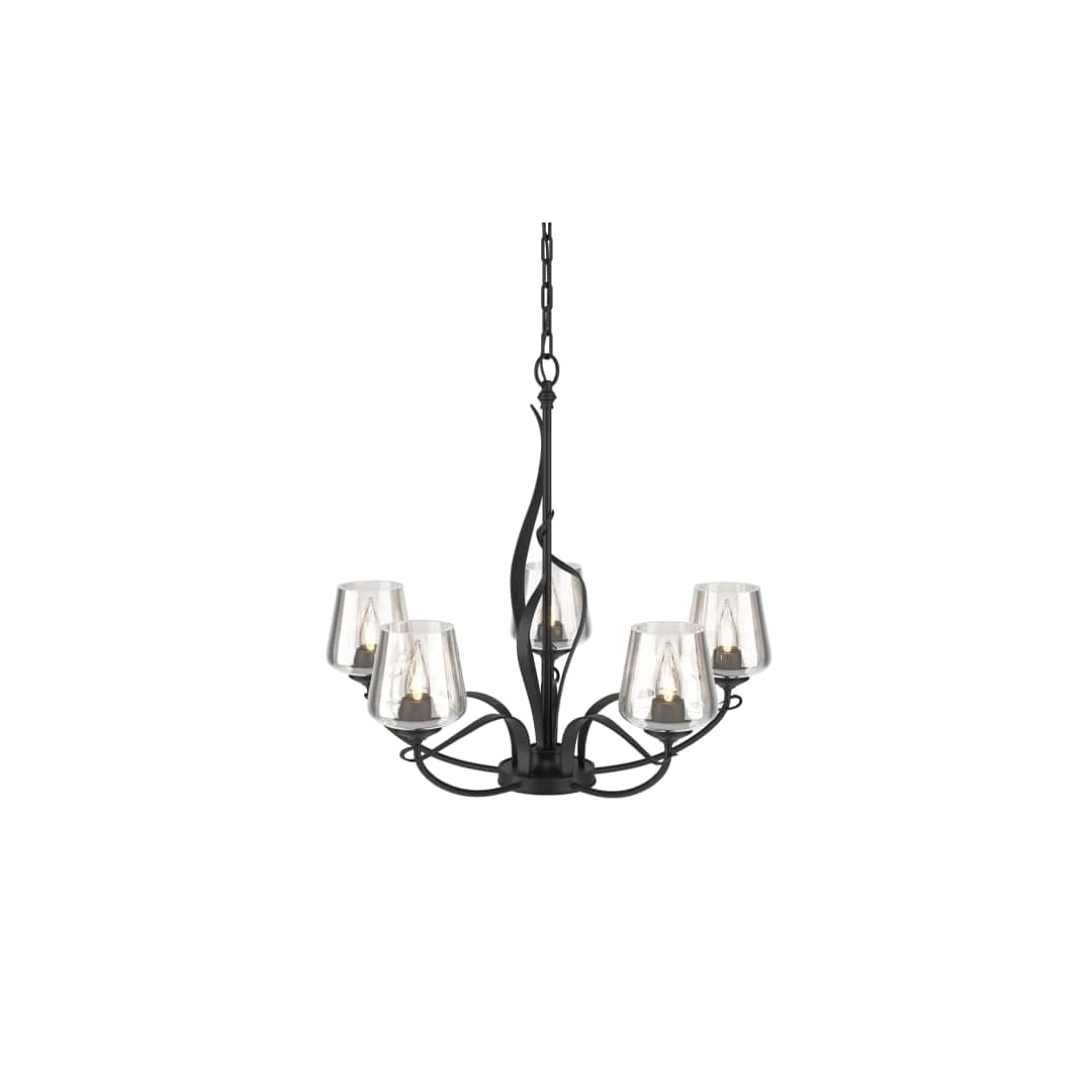 Flora 5 Light 27" Wide Taper Candle Chandelier with Customizable Glass Shade