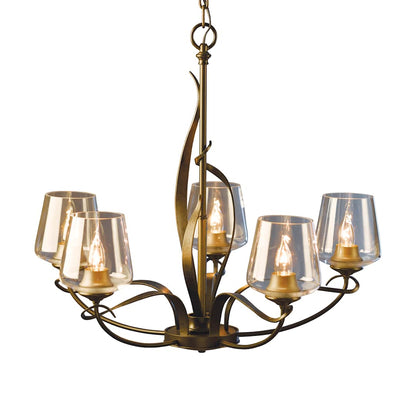 Flora 5 Light 27" Wide Taper Candle Chandelier with Customizable Glass Shade