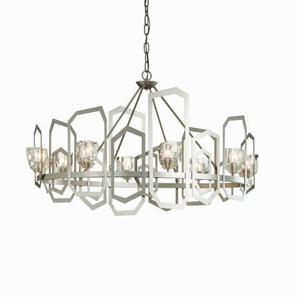 Gatsby 8 Light 27" Wide Crystal Abstract Chandelier