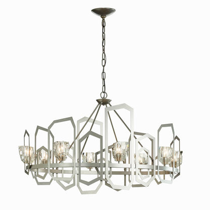 Gatsby 8 Light 27" Wide Crystal Abstract Chandelier